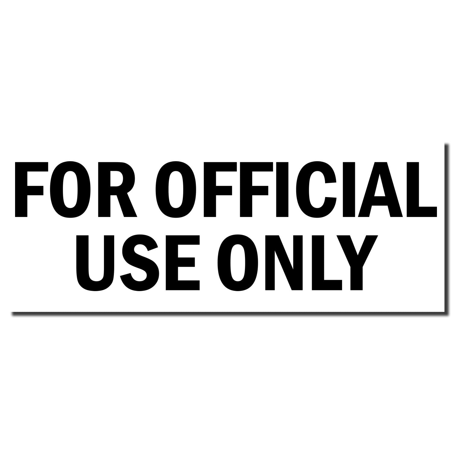 FOR OFFICIAL USE ONLY security stamp indicating confidential restricted-access information for official government use