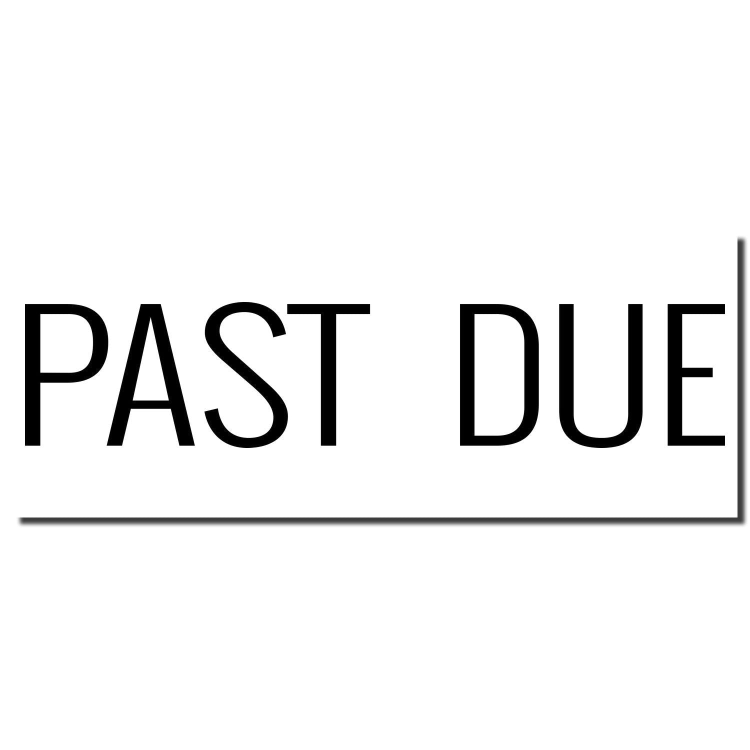 PAST DUE label on white background, indicating an overdue payment or overdue invoice status.