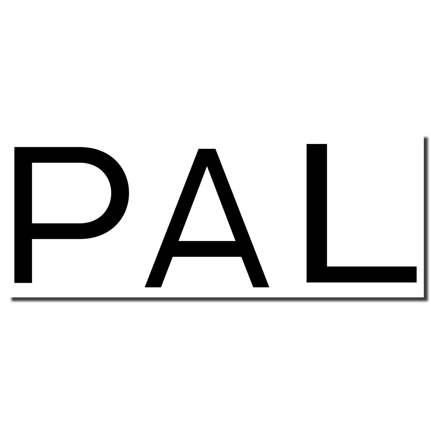 Bold black PAL logo on a white background with large minimalist lettering.