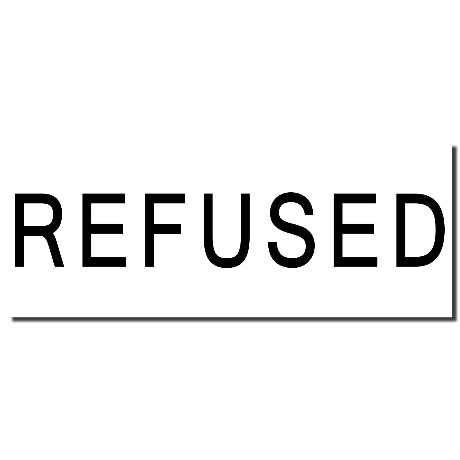 REFUSED text in bold black letters on white background, indicating refusal or a rejected status for a request or service.