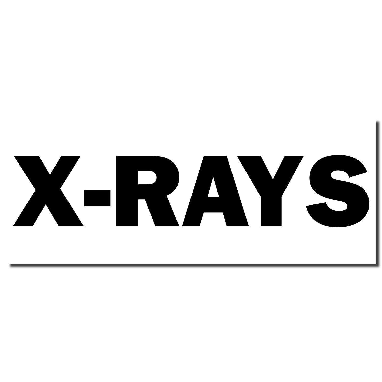 X-RAYS logo banner with bold black X-RAYS text on white background for medical imaging branding