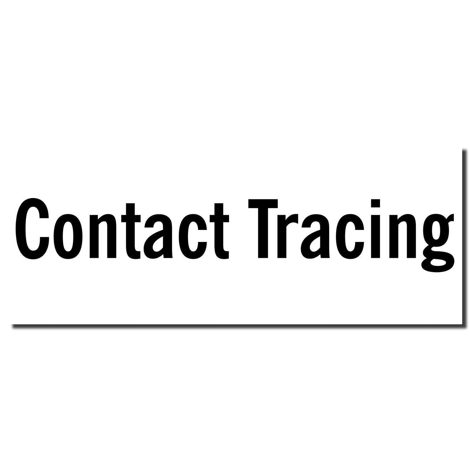 Contact tracing banner with bold Contact Tracing text on white background, promoting public health contact tracing services.