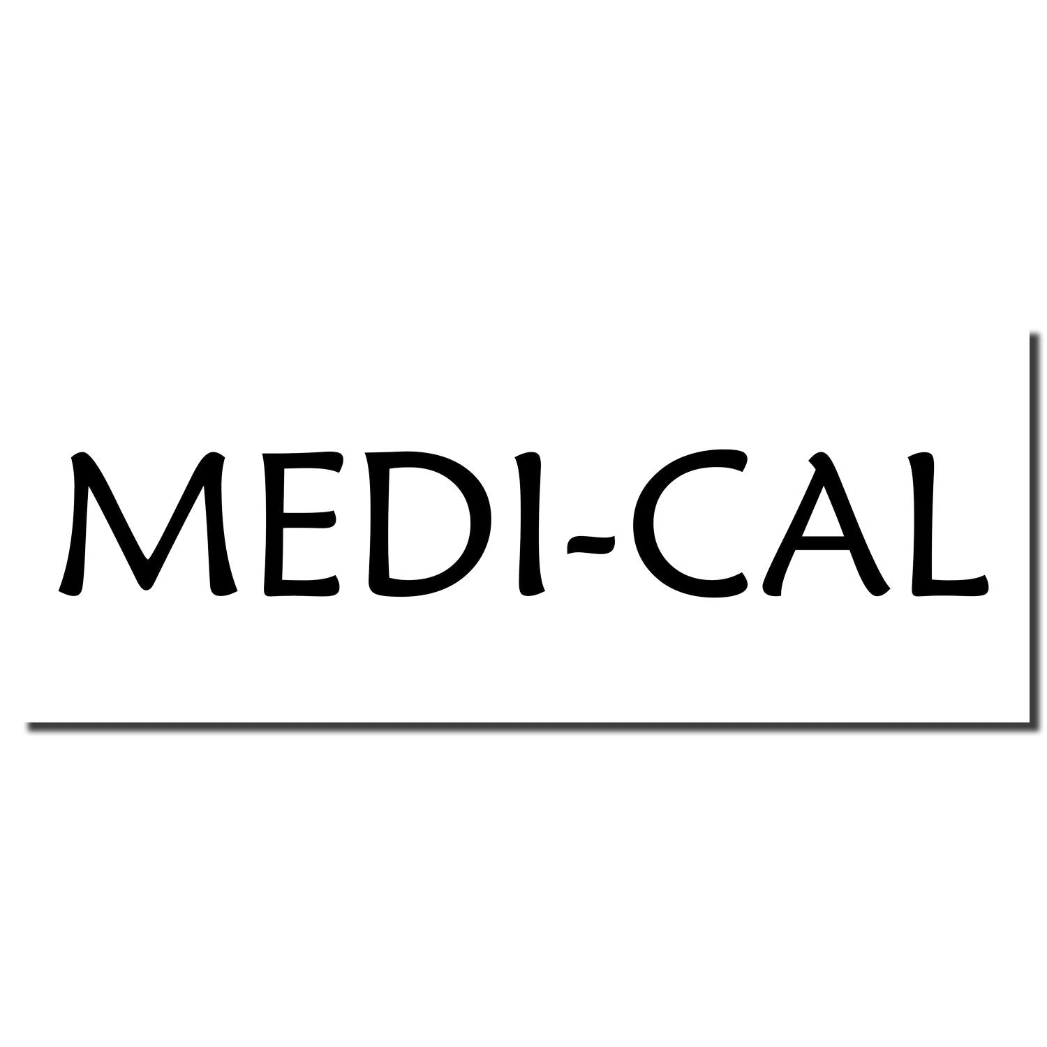 Medi-Cal logo text on a white background, representing California Medicaid health insurance for eligible members.