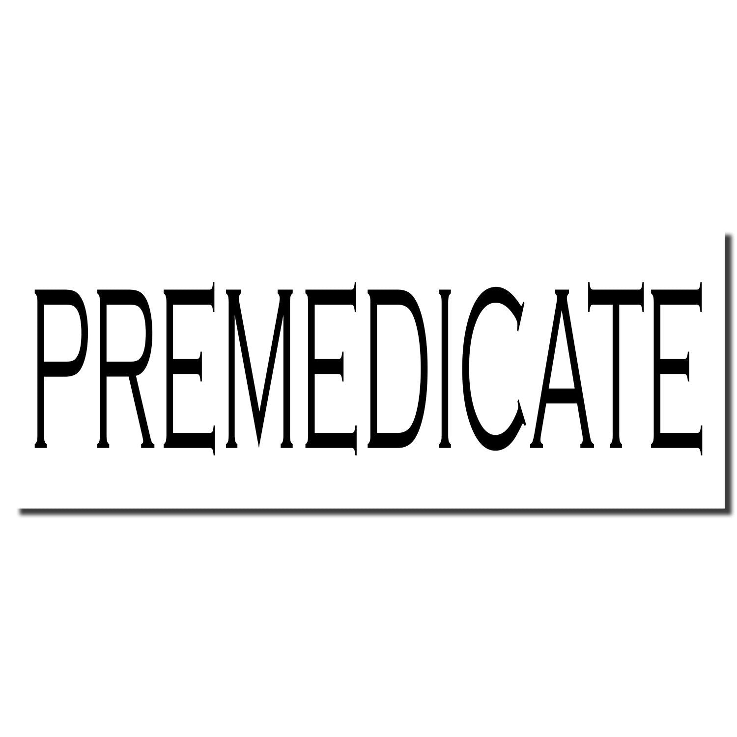 PREMEDICATE typographic logo for pharmaceutical medicine branding on a white background.