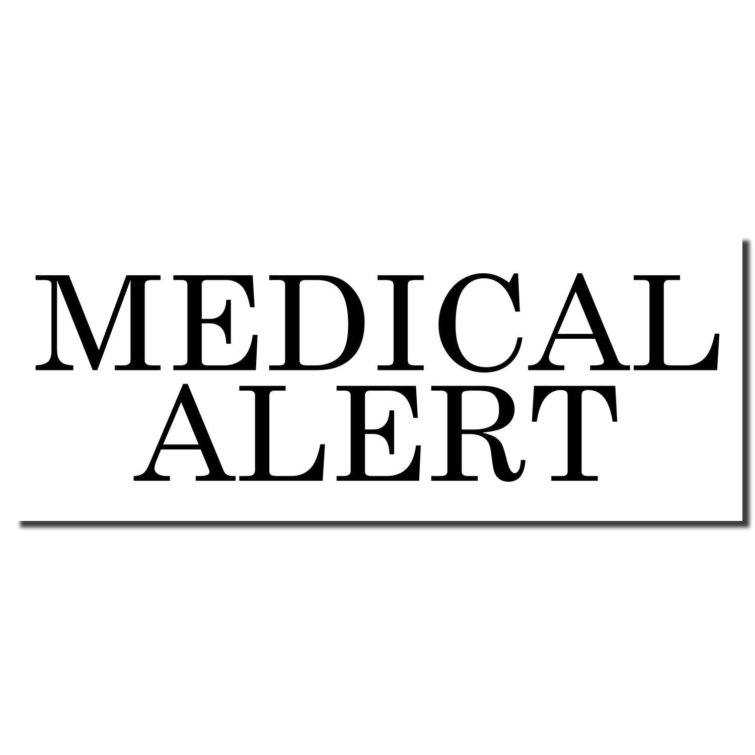 Medical Alert emergency label showing MEDICAL ALERT text for quick identification of healthcare needs.