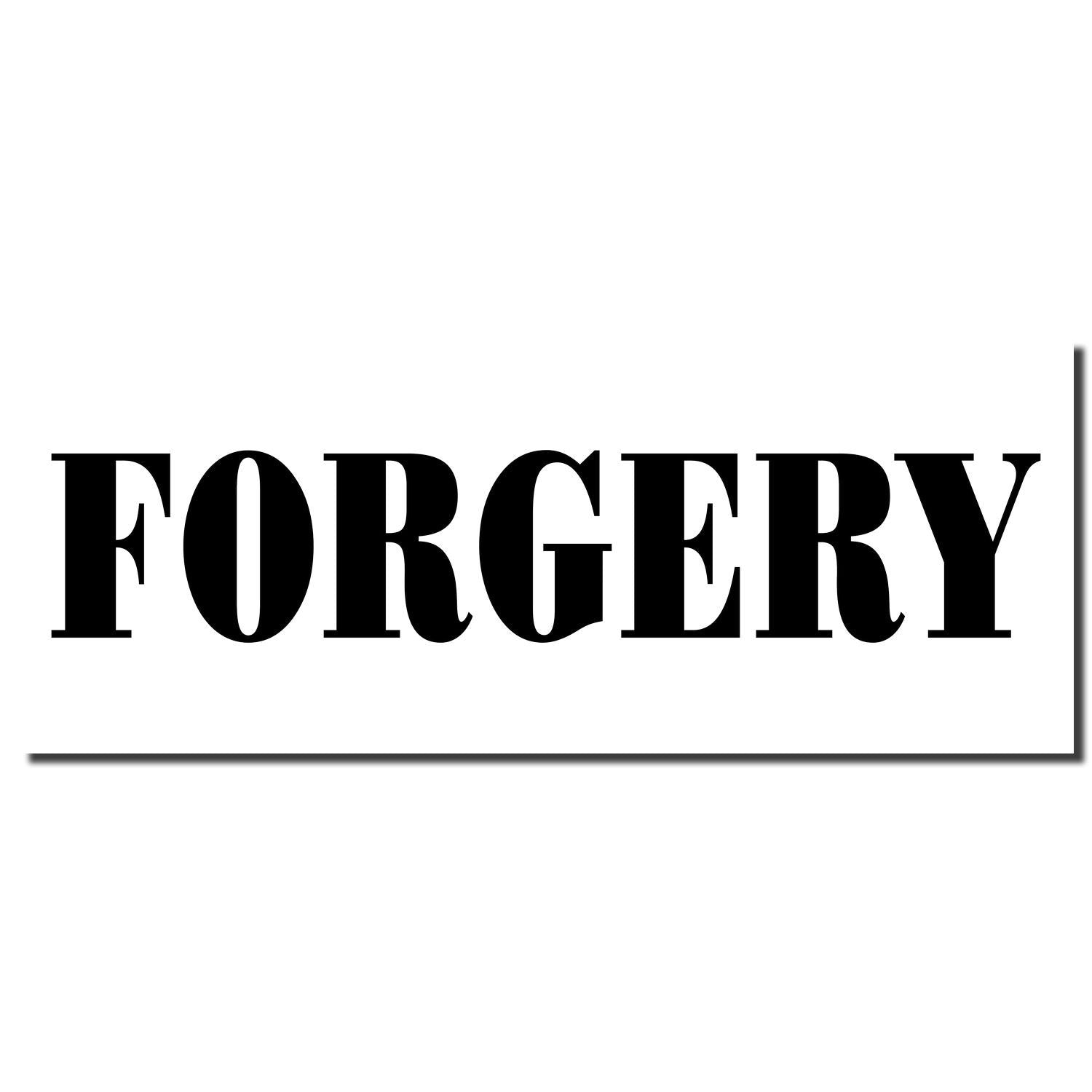 FORGERY brand logo with bold black serif wordmark on white background.