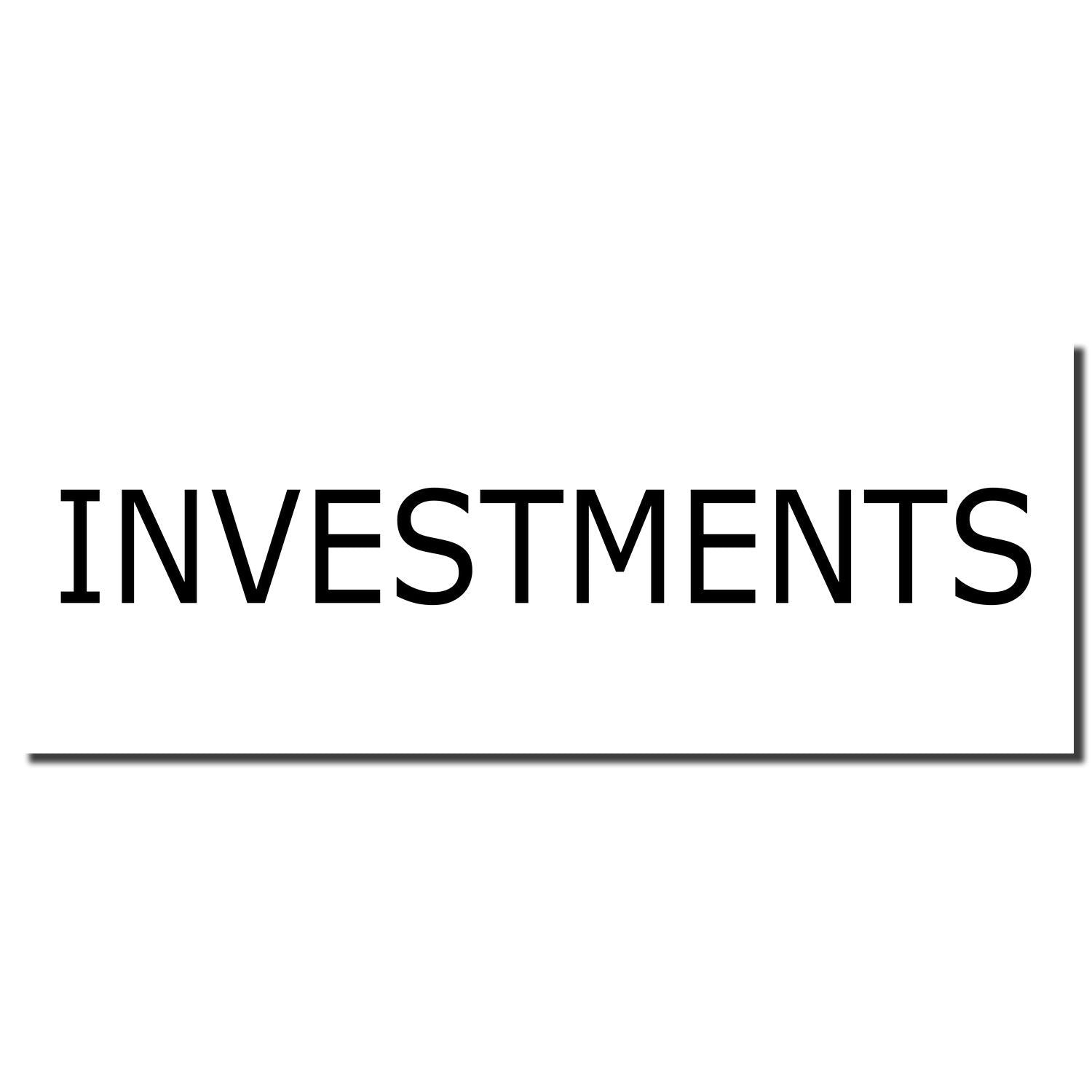 INVESTMENTS wordmark on a white background, representing the investments category for financial planning and trading services.