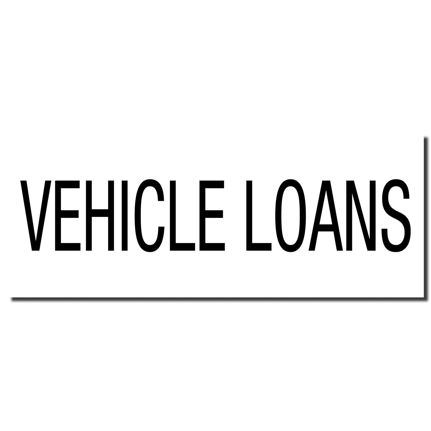 Vehicle loans text banner promoting financing options for cars and other vehicles, used for vehicle loan marketing.