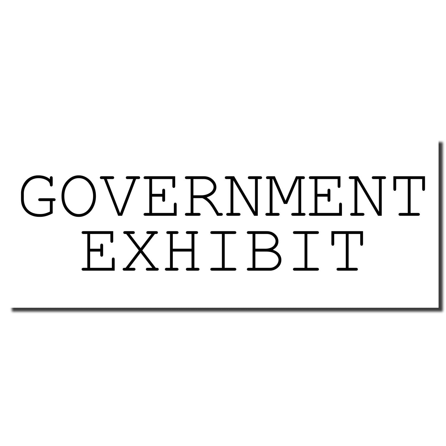 Government Exhibit B label on white background, stylized court evidence banner for legal filings, case documents, and exhibit identification.