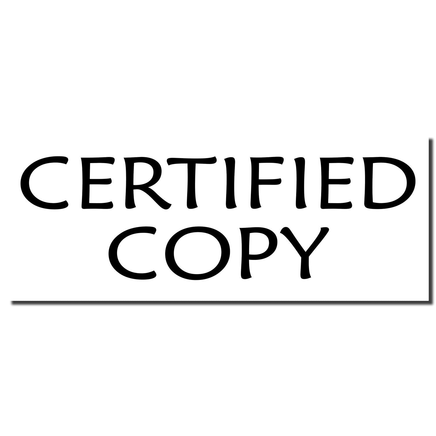 Certified copy label in bold black letters on white background, indicating official document certification.