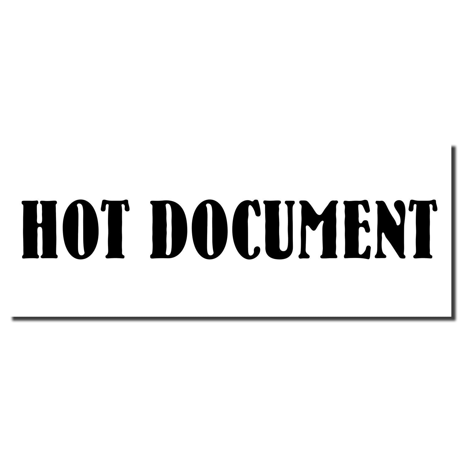 Hot Document bold typographic design with black letters on white background, wall art print.