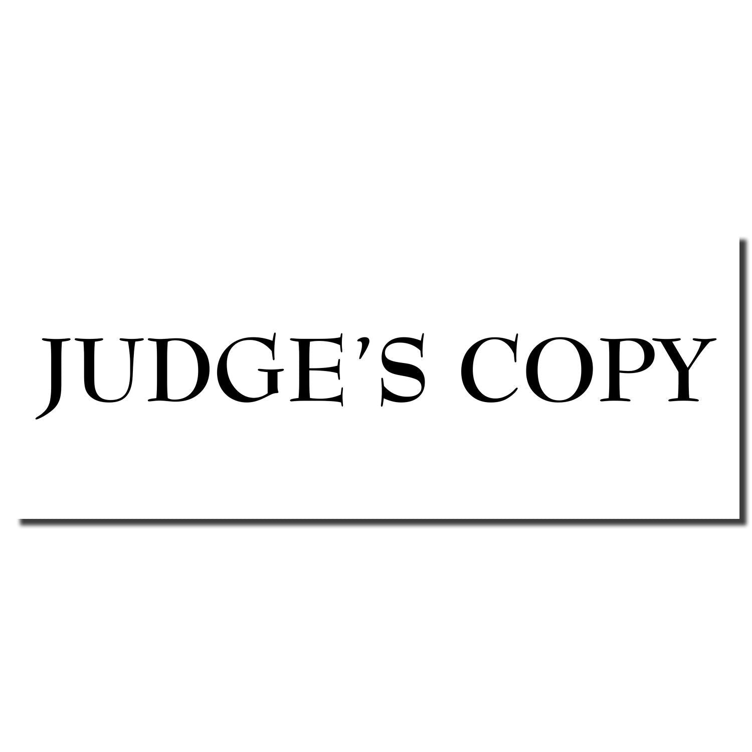 Judges Copy typographic print sign for legal documents, court filing copies, and official review.