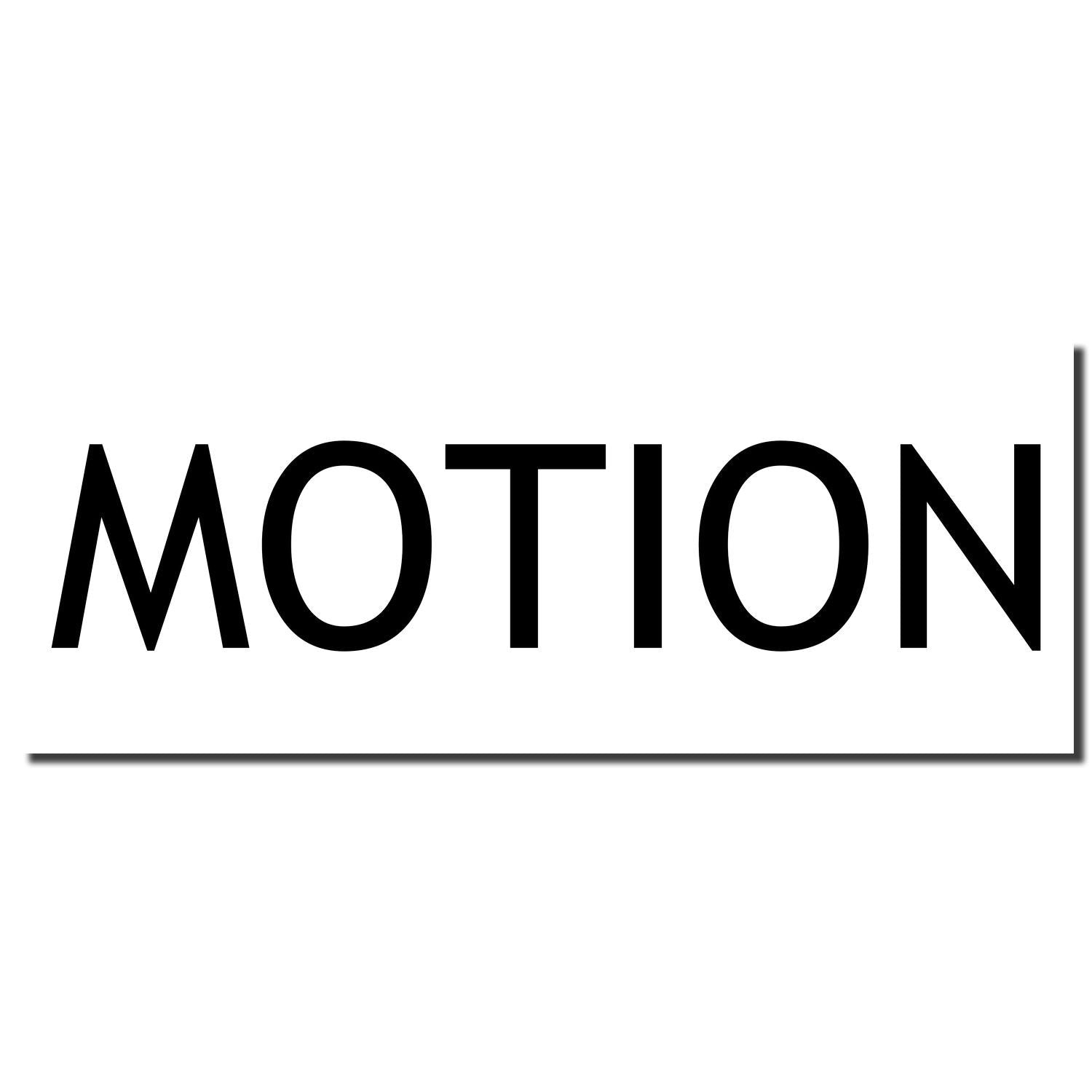 Large bold MOTION wordmark on white background, branding for motion graphics and movement.