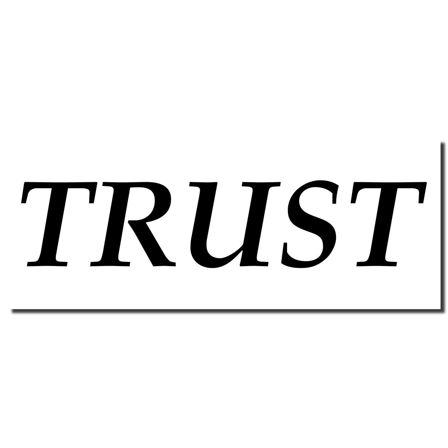 TRUSTI brand logo with bold black text on white background for product identification and trust-focused messaging.