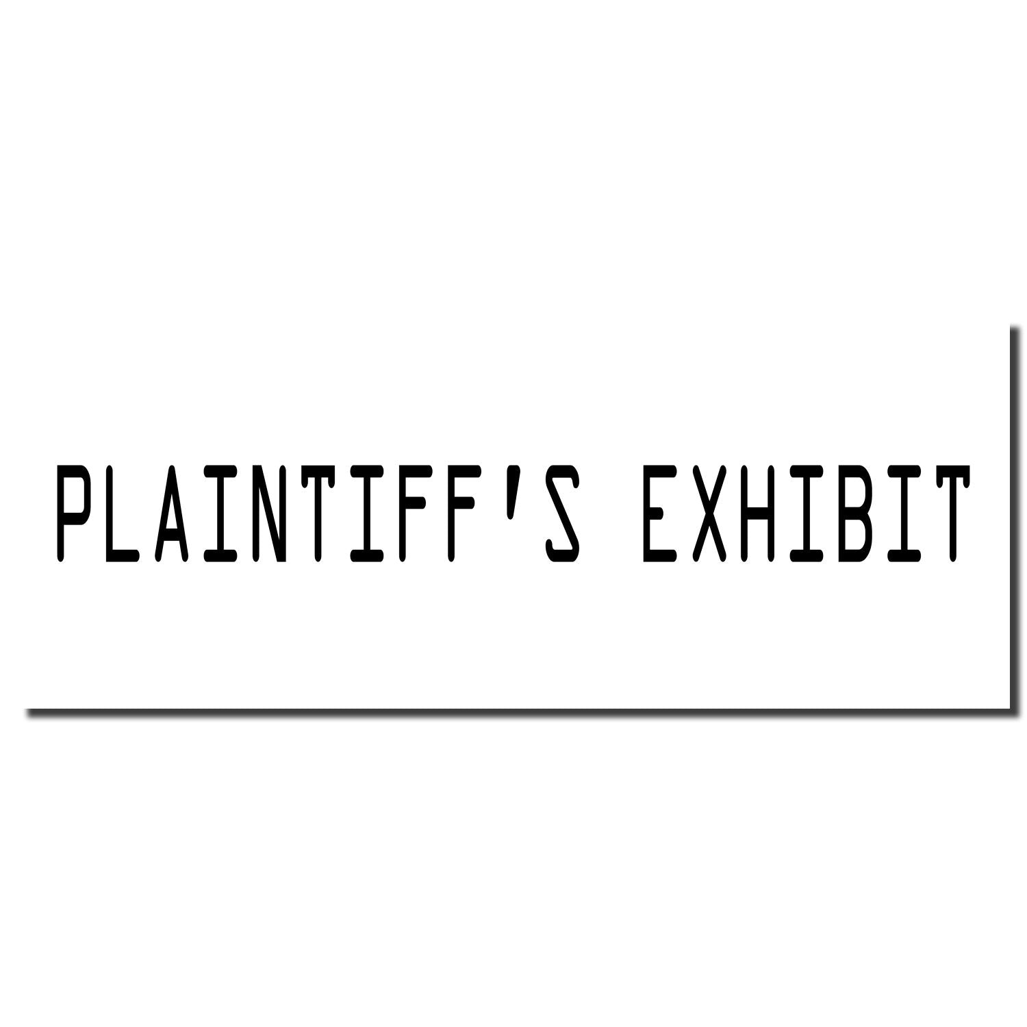 Plaintiff's Exhibit label on white background, indicating legal evidence documentation in a courtroom case.