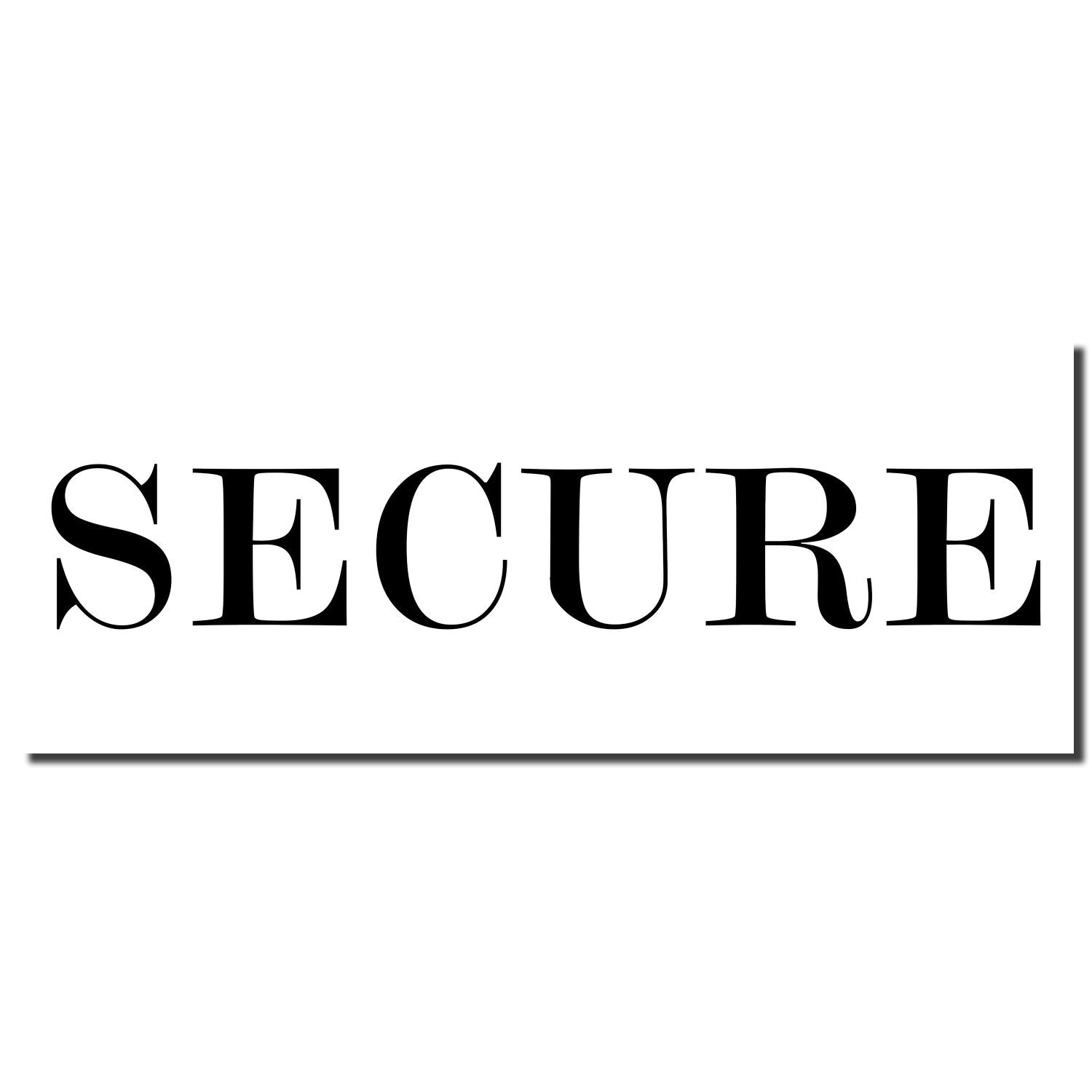 SECURE logo in bold black letters on white background, representing security services and safe protection.