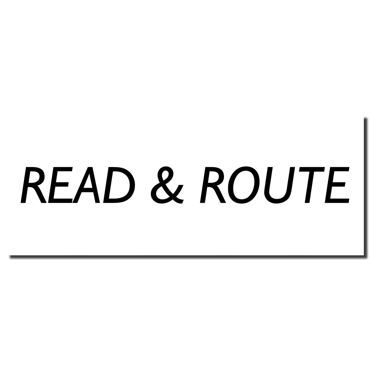 READ & ROUTE logo in bold black type on white background, online website branding for reading and route planning guides.