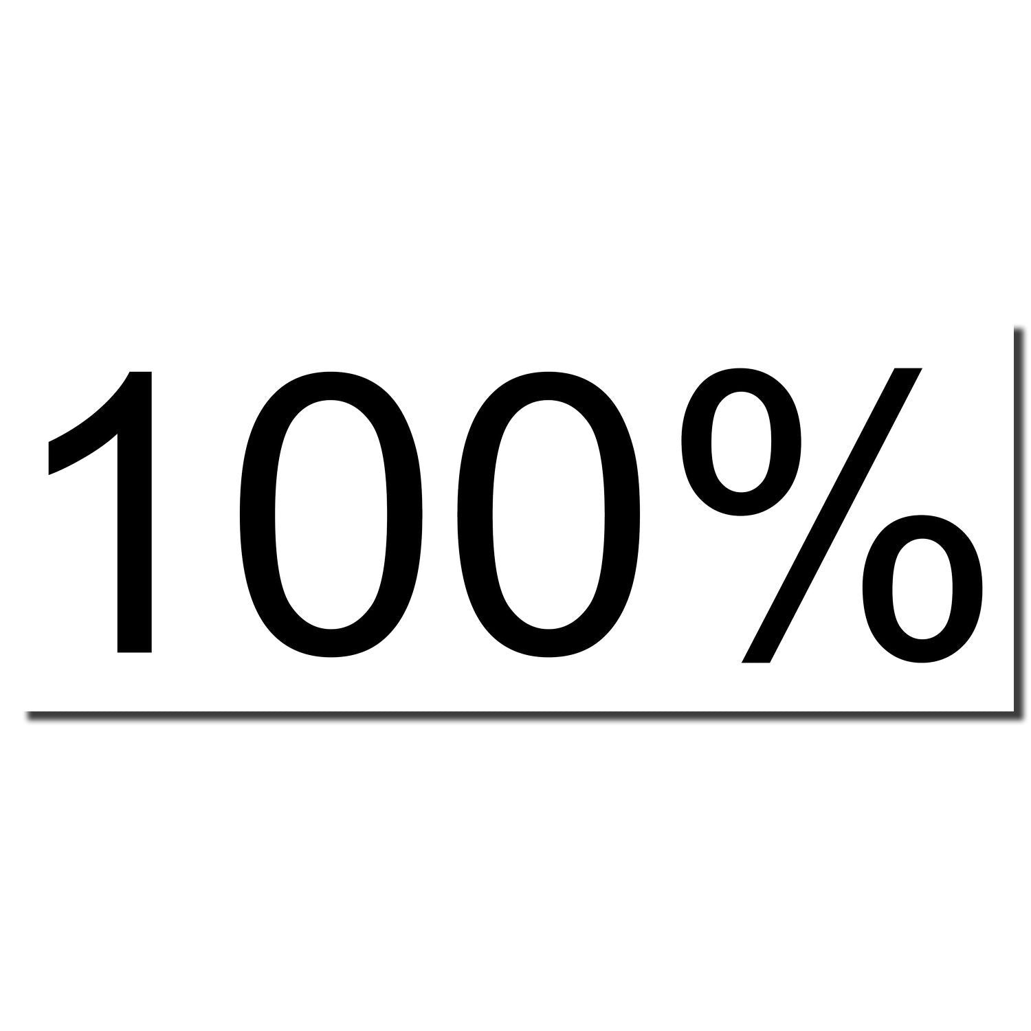 Bold black 100% percentage sign on white background, indicating complete coverage, satisfaction, or full value.