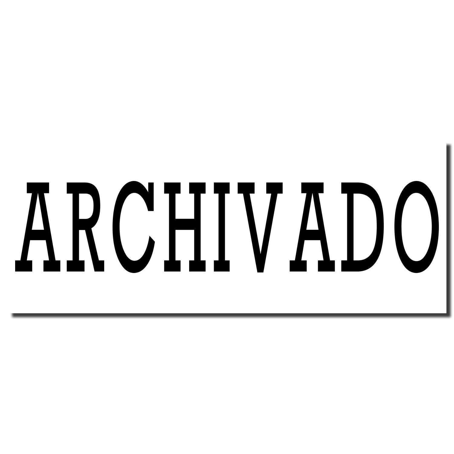 ARCHIVADO stamp in bold black letters on white background, indicating a document or file is archived.