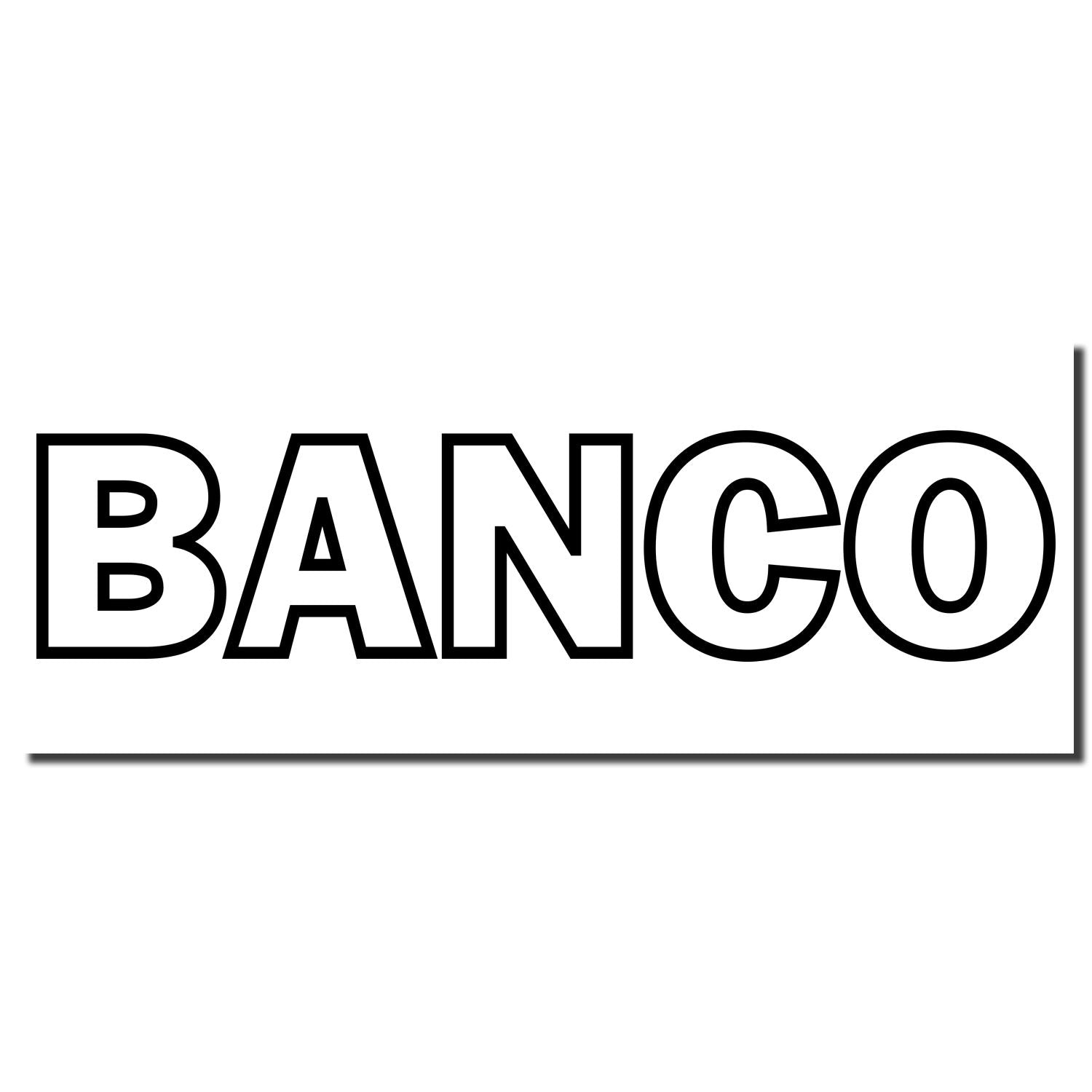 BANCO logo in bold black outlined letters on a white background
