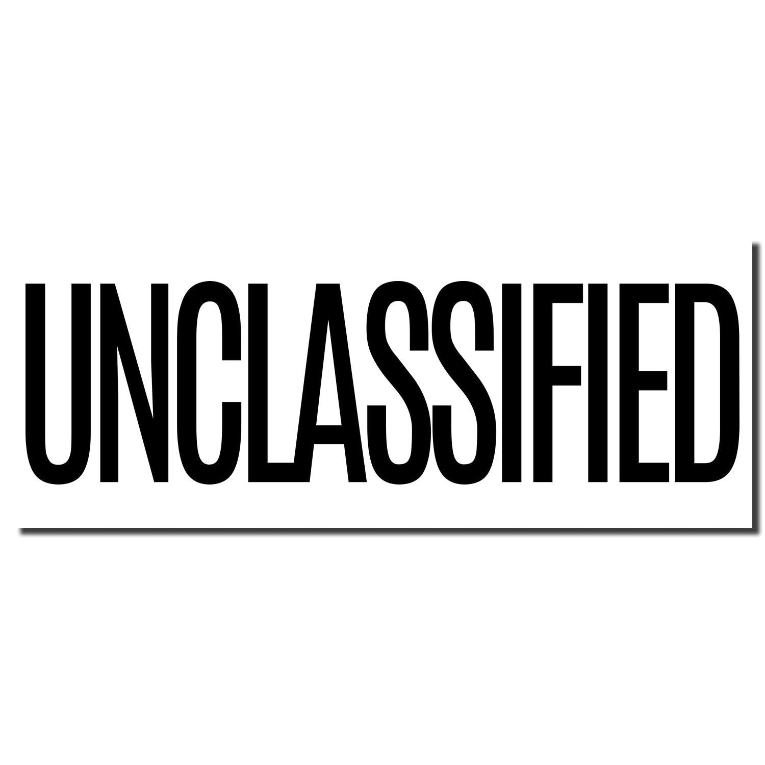 Unclassified label with bold UNCLASSIFIED text on white background, indicating restricted document classification status.