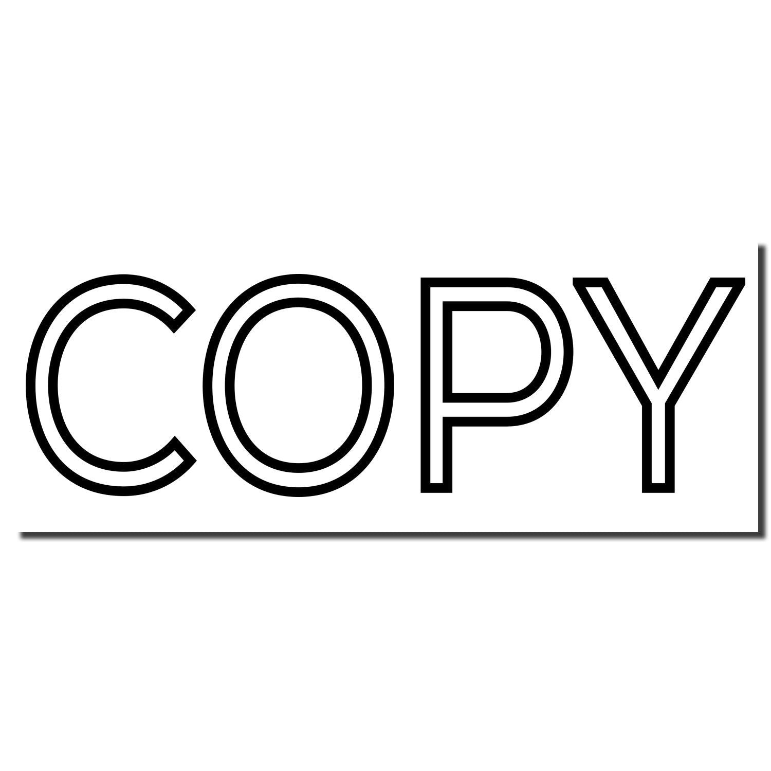 COPY wordmark in bold black outline letters on white background, representing copy and duplication branding.
