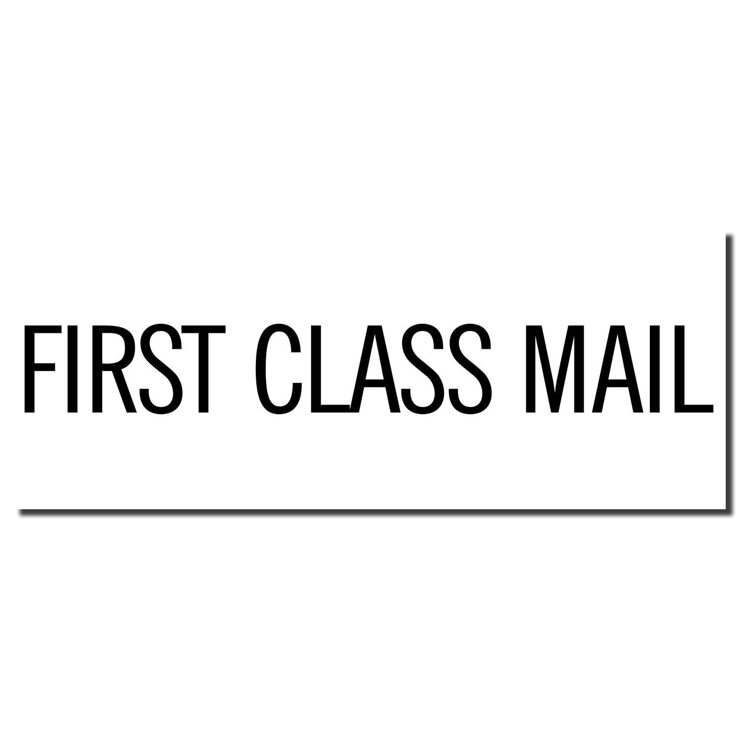 Bold FIRST CLASS MAIL label indicating USPS First-Class mail service and priority shipping.