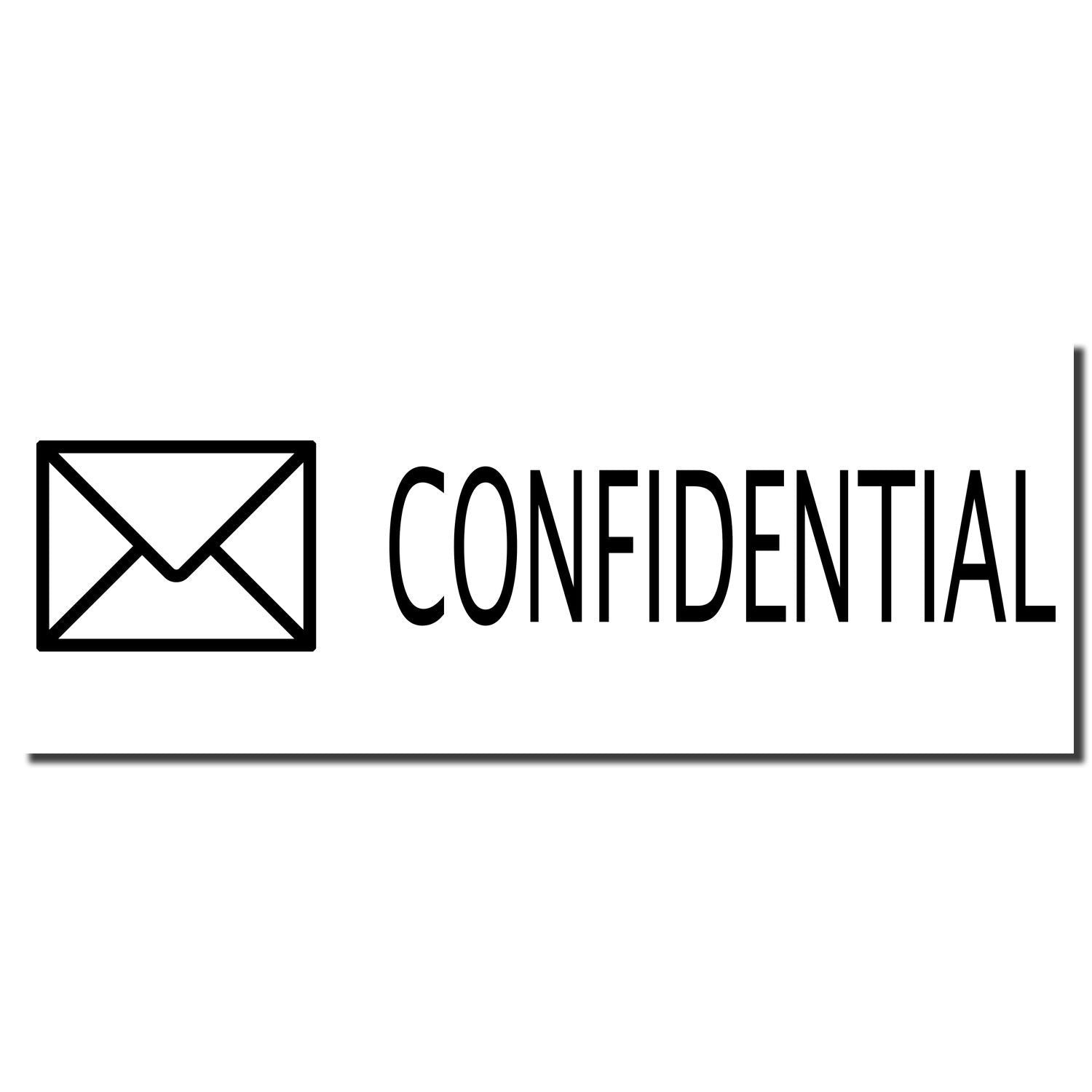 Confidential message symbol with envelope icon and CONFIDENTIAL text, indicating private, secure documents and restricted information.
