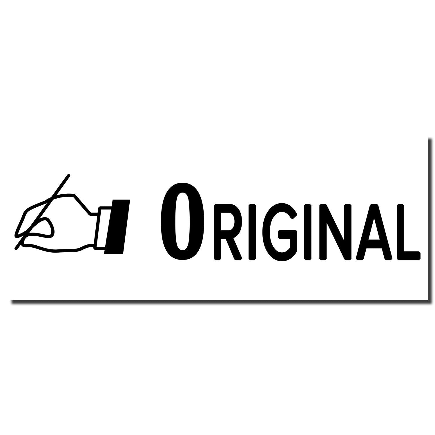 Hand drawing icon with bold black ORIGINAL text on a white background.