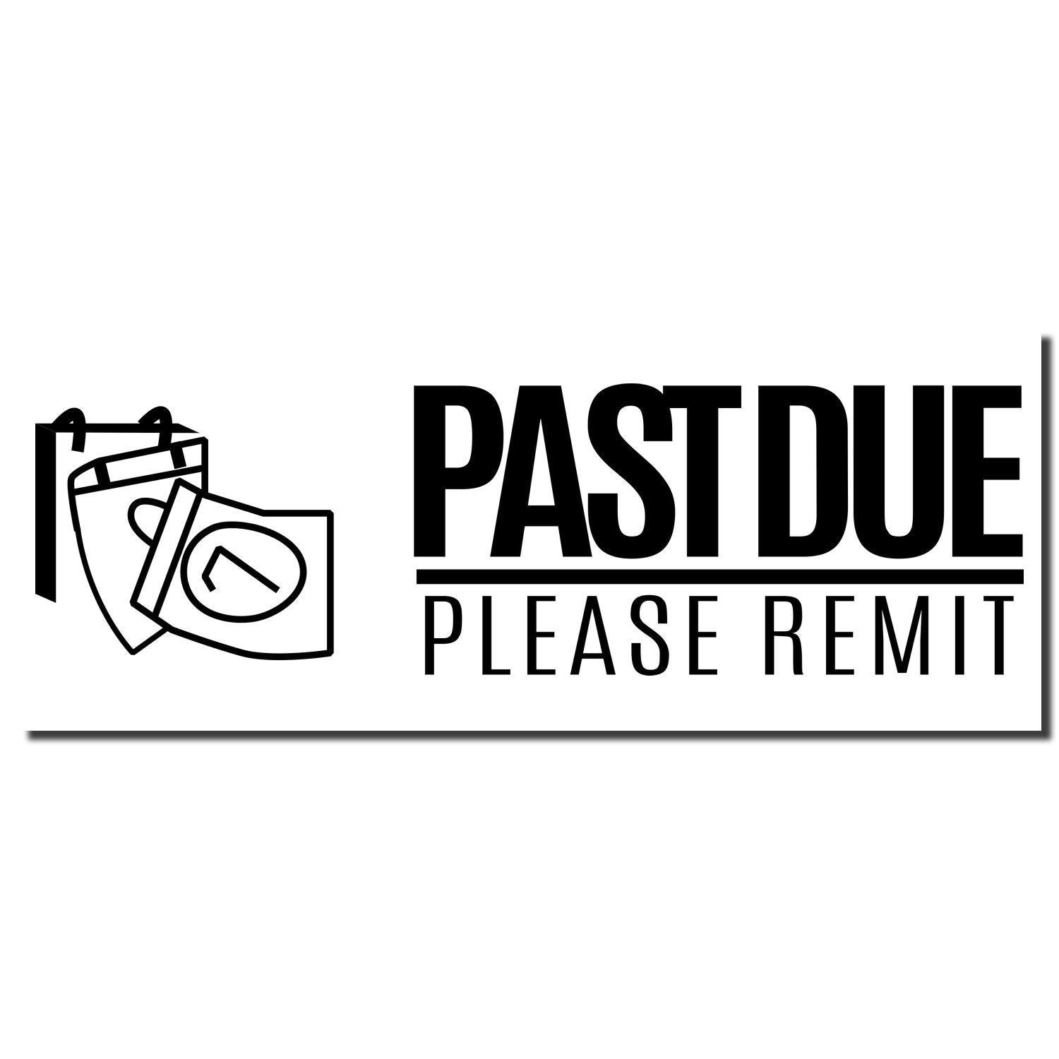 Past due please remit payment notice with envelope iconcollection reminder for overdue invoices and accounts receivable.