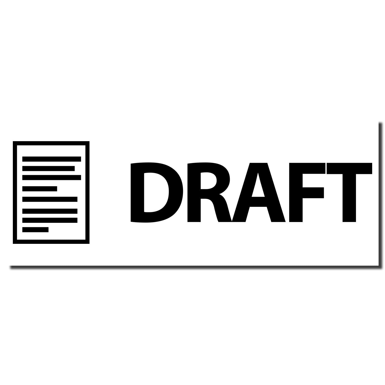 Draft document preview icon with bold DRAFT text, indicating an unfinished report or manuscript status.