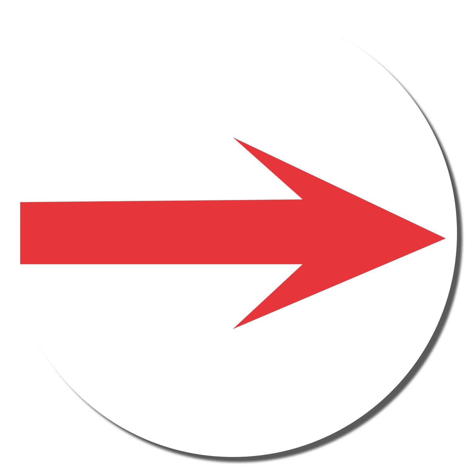 Red right-pointing arrow icon in a circle, used for forward navigation and next-step direction call-to-action.