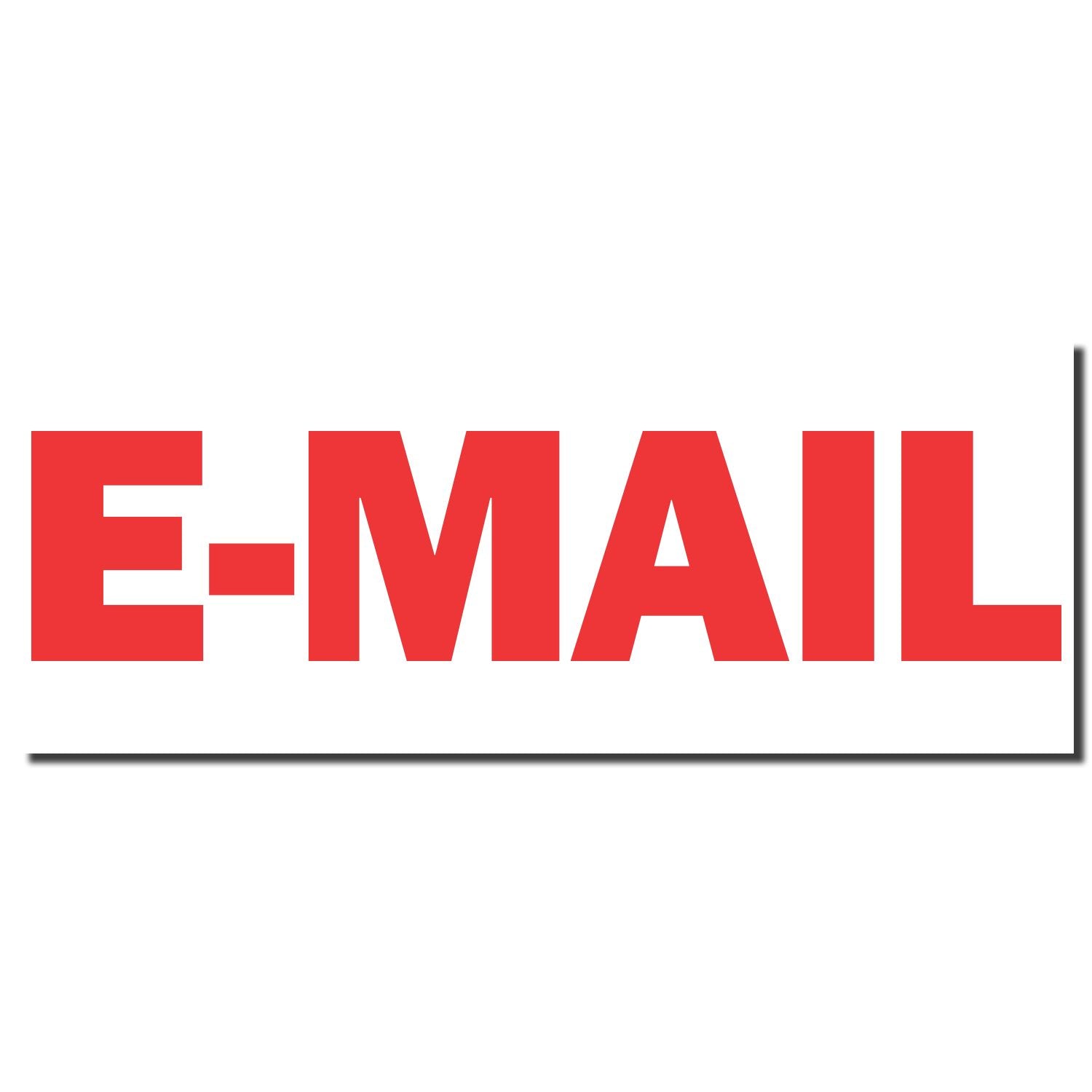 E-MAIL branding with bold red EMAIL text on white background for email communication and contact call-to-action.