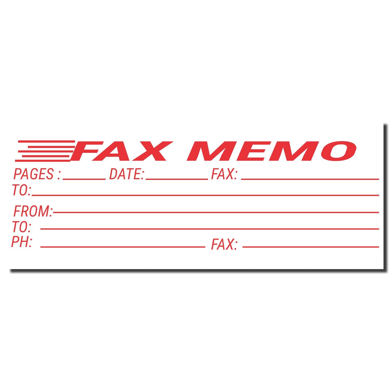 Enlarged Imprint for Fax Memo Xstamper Stamp