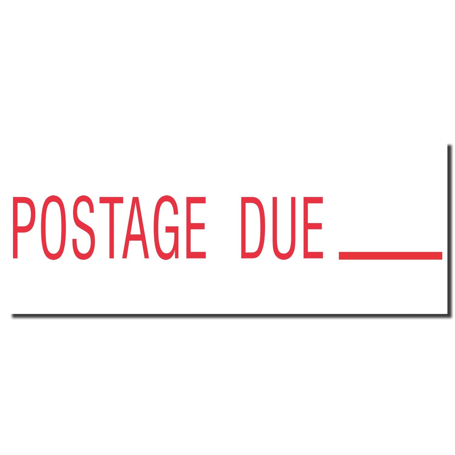 Postage due notice graphic with red POSTAGE DUE text indicating unpaid mail postage required before delivery.