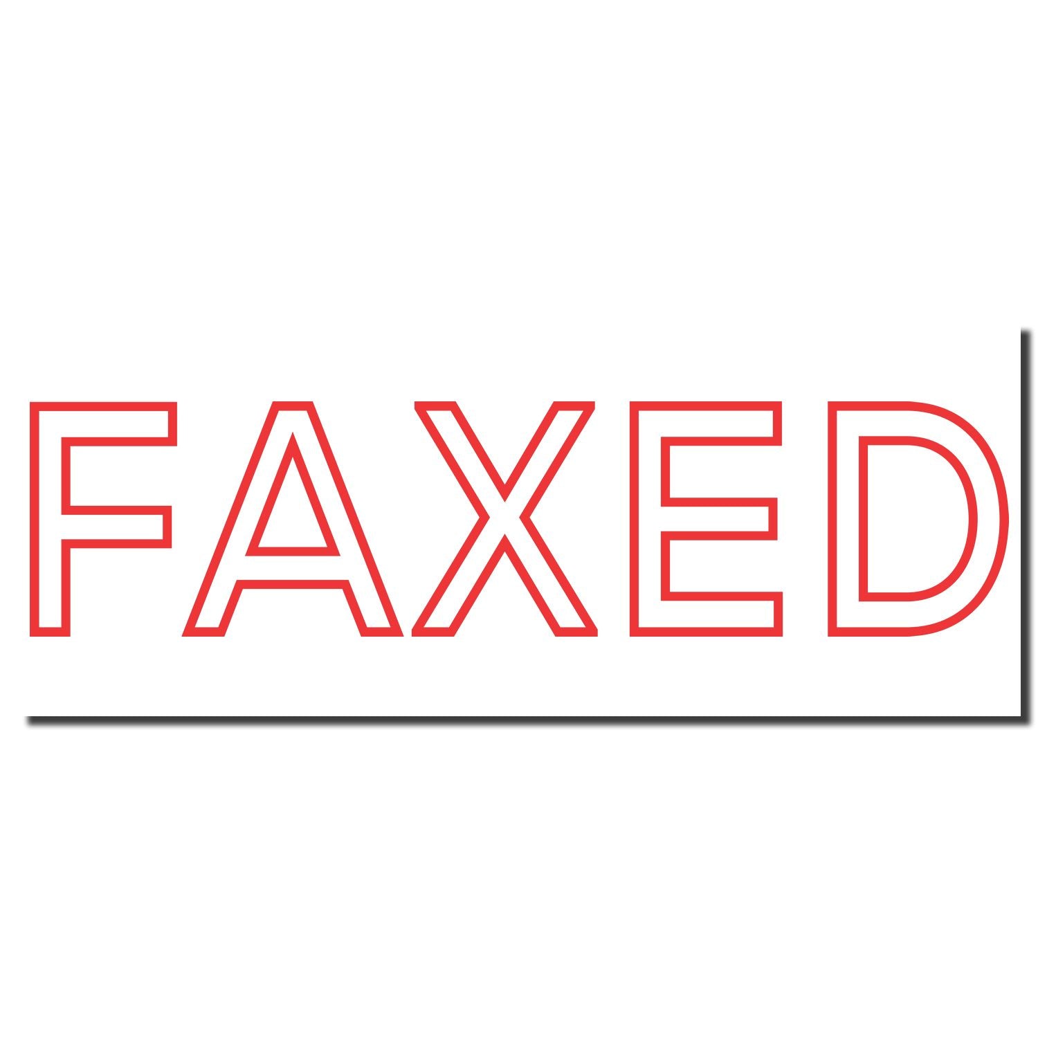 FAXED stamp-style text in red, indicating a document has been sent by fax and processed.