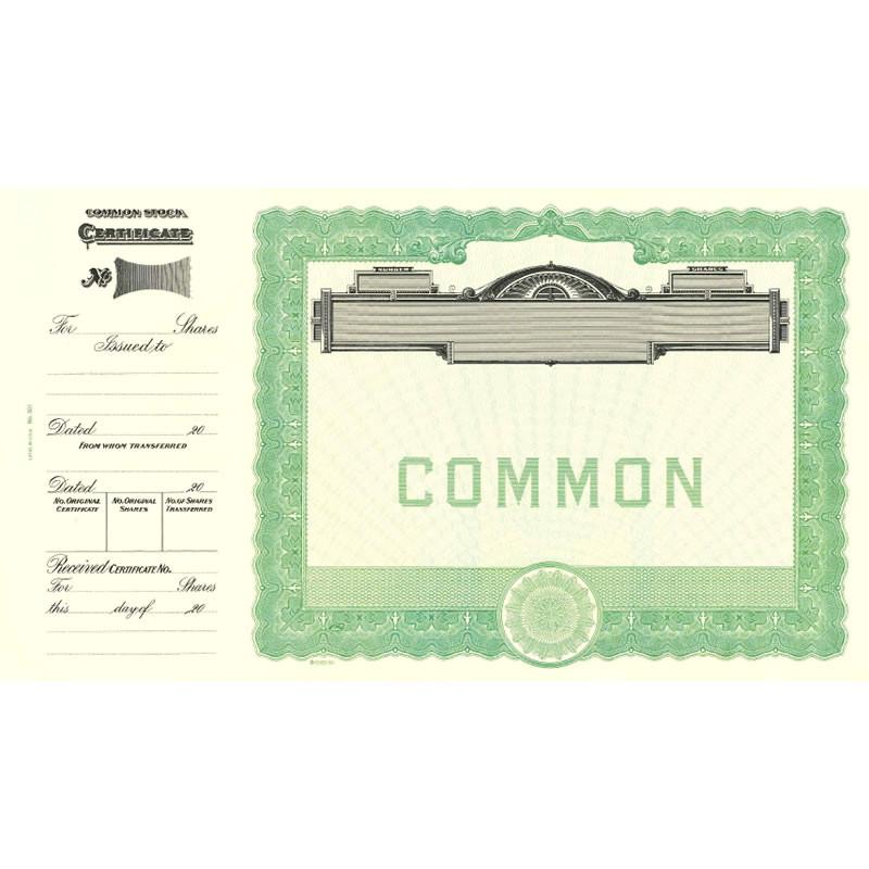 Goes 501 Common Stock Certificate Main Picture