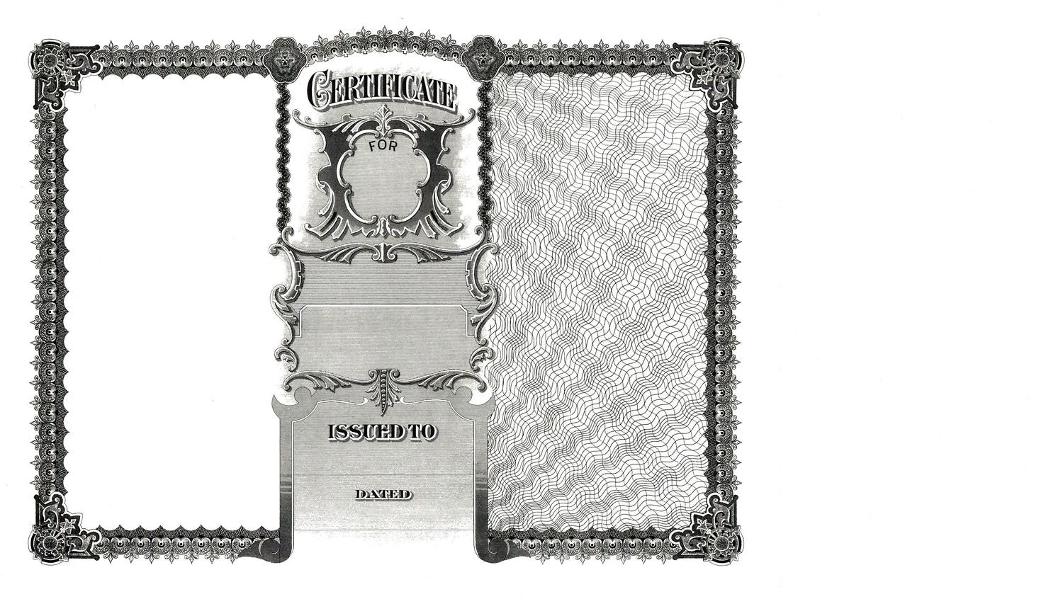 Goes 71-1/2 Blank Stock Certificate