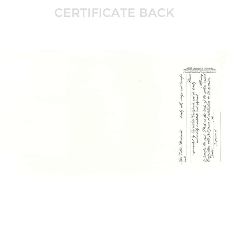 Back side of a certificate document with handwritten signatures and verification text for professional credentials