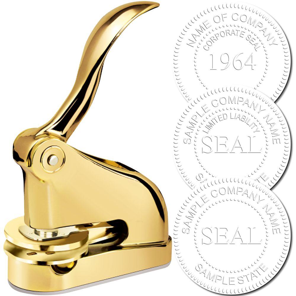 Gold Gift Corporate Seal Embossing Stamp Main Image