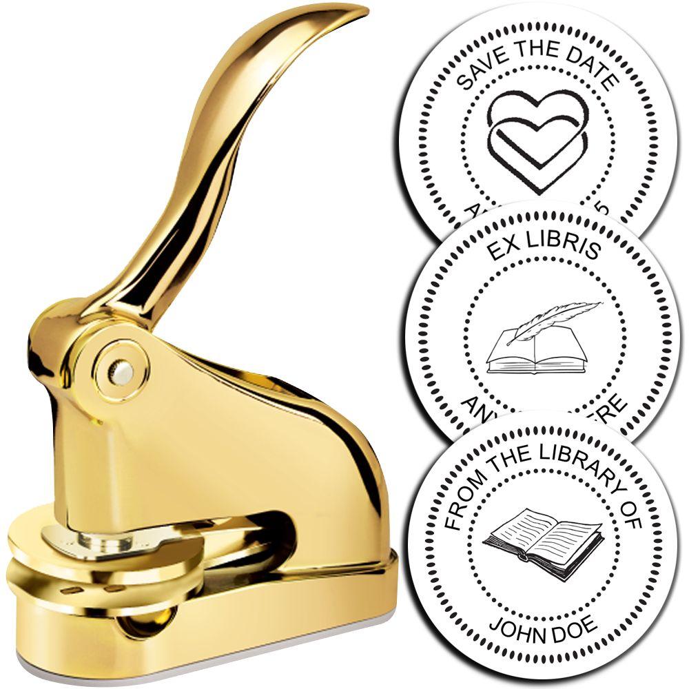 Gold Gift Desk Book Embosser Main Image