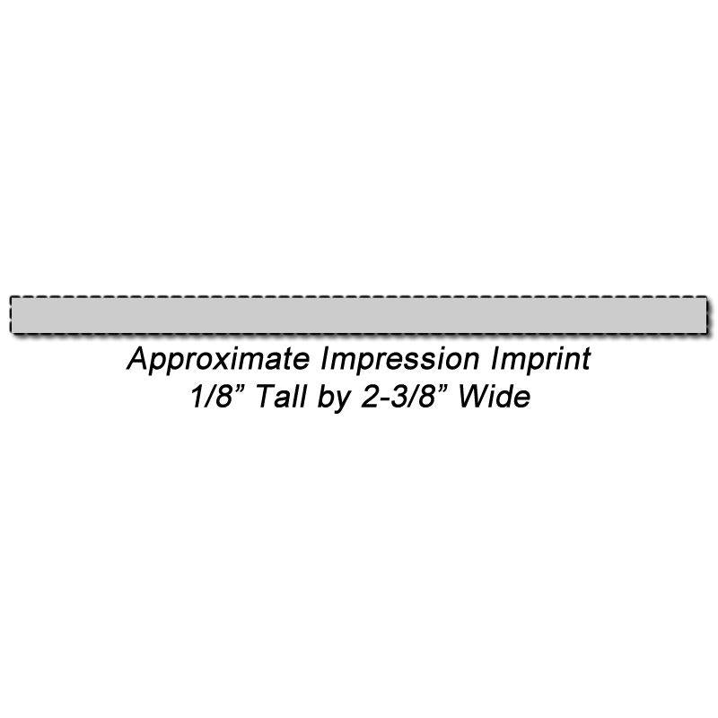 N05 Custom Xstamper 1/8 x 2-3/8 Imprint Sample