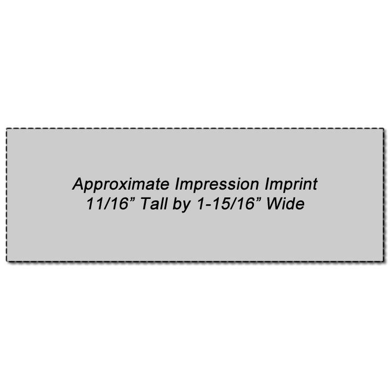 N11 Custom Xstamper 11/16 x 1-15/16 Imprint Sample