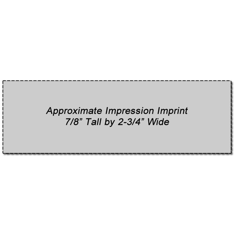 N20 Custom Xstamper 7/8 x 2-3/4 Imprint Sample