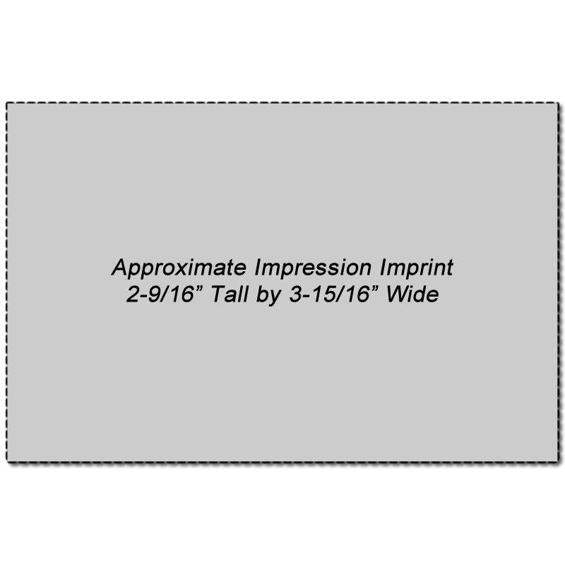 N28 Custom Xstamper 2-9/16 x 3-15/16 Imprint Sample