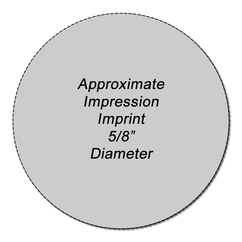 N32 Custom Xstamper 5/8 Diameter Imprint Sample