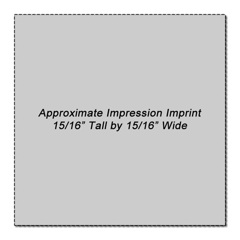 N56 Custom Xstamper 15/16 x 15/16 Square Imprint Sample