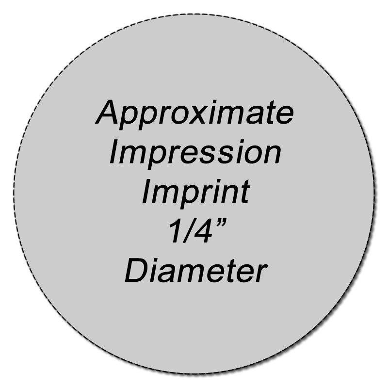 Xstamper Quick Dry Industrial Stamp Size 1/4 Diameter Imprint Sample