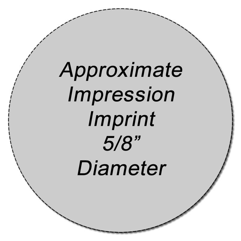 Xstamper Quick Dry Industrial Stamp Size 5/8 Diameter Imprint Sample