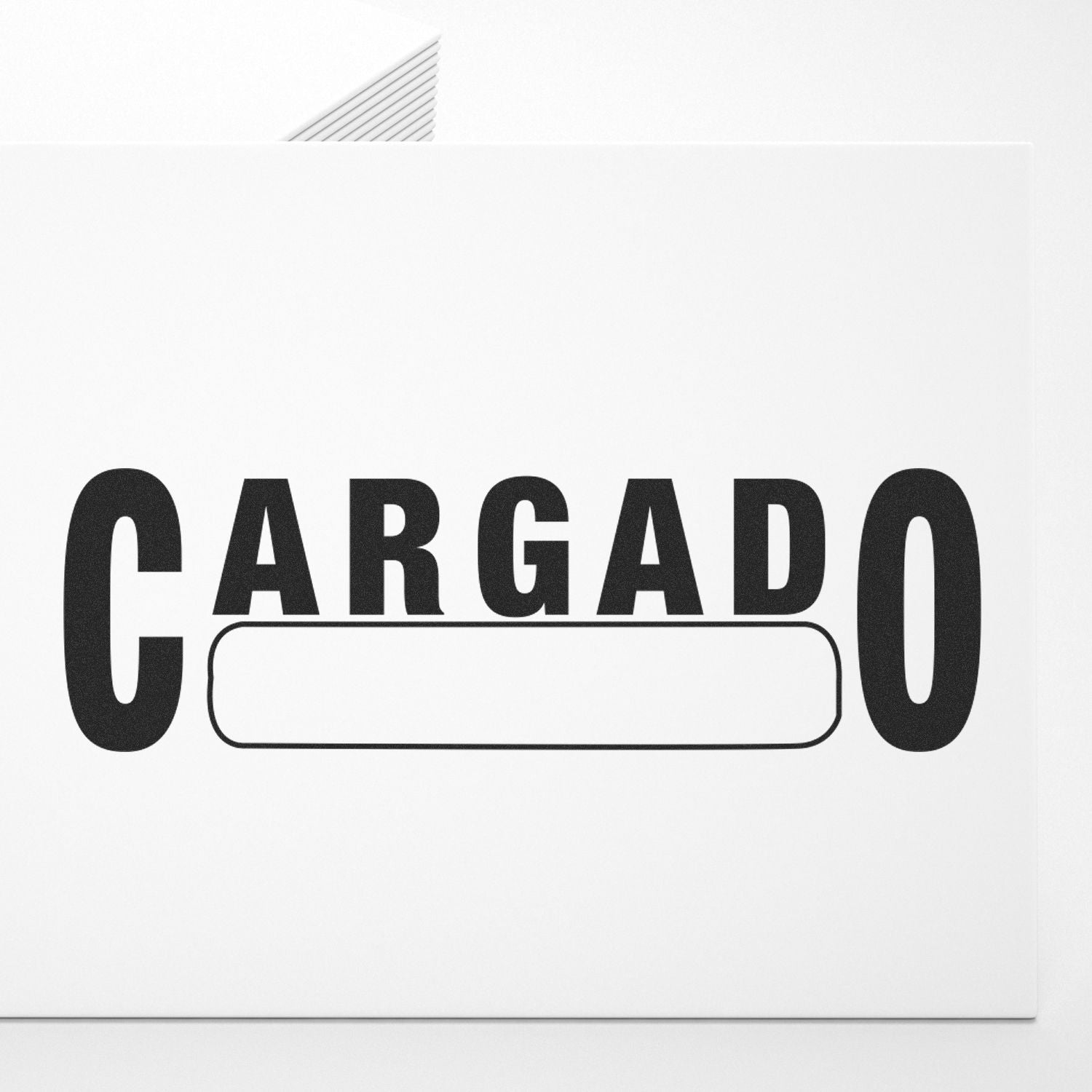 White CARGADO paper shopping bag with bold black logo and minimalist packaging design